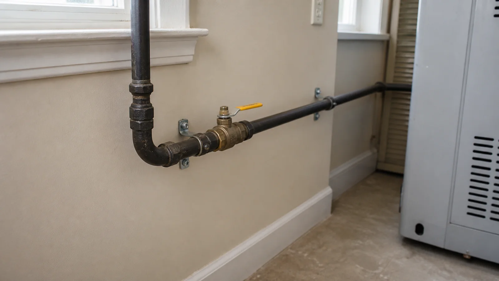 Representative planned residential gas-piping service, not an active gas emergency.